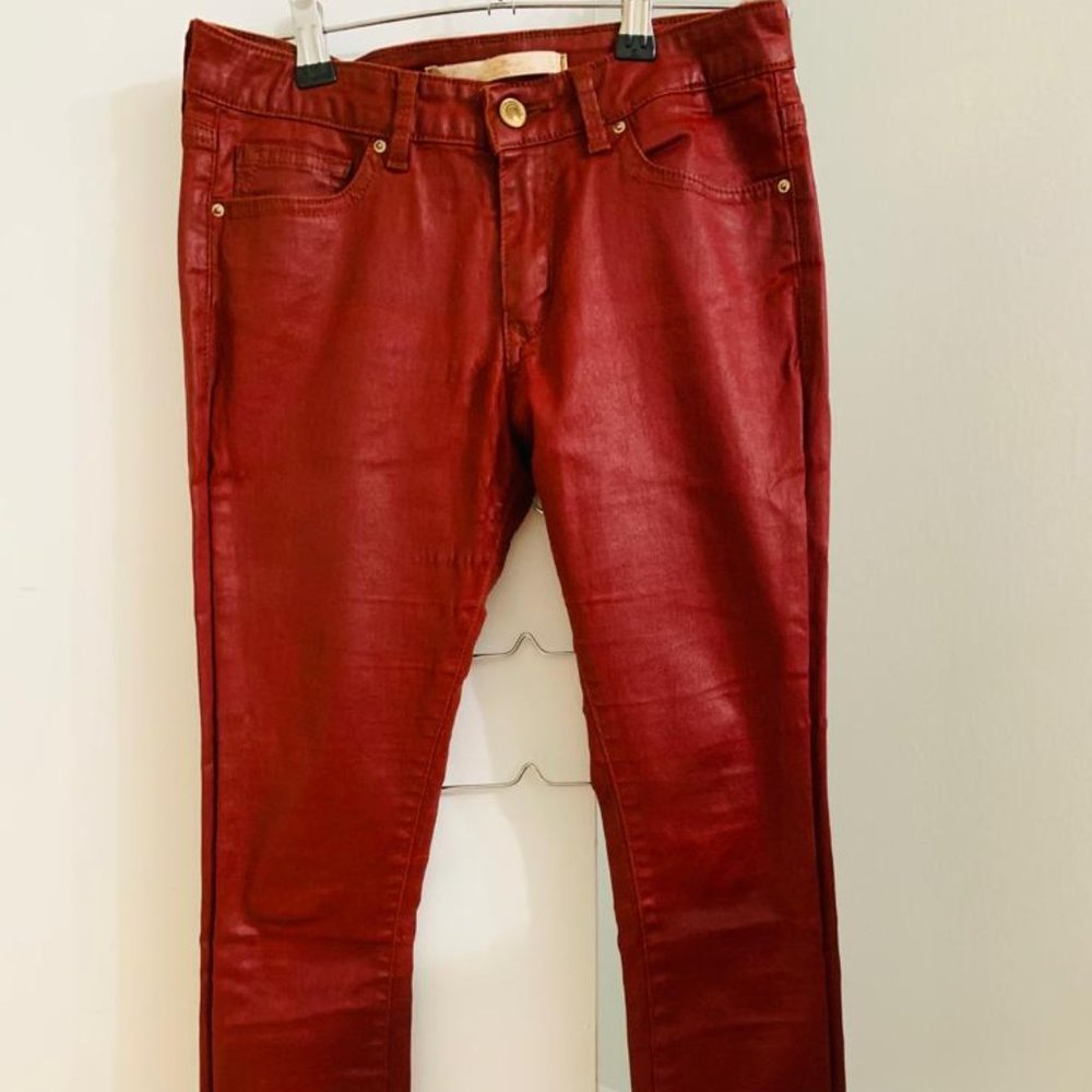 Beautiful Red leather pants for women
